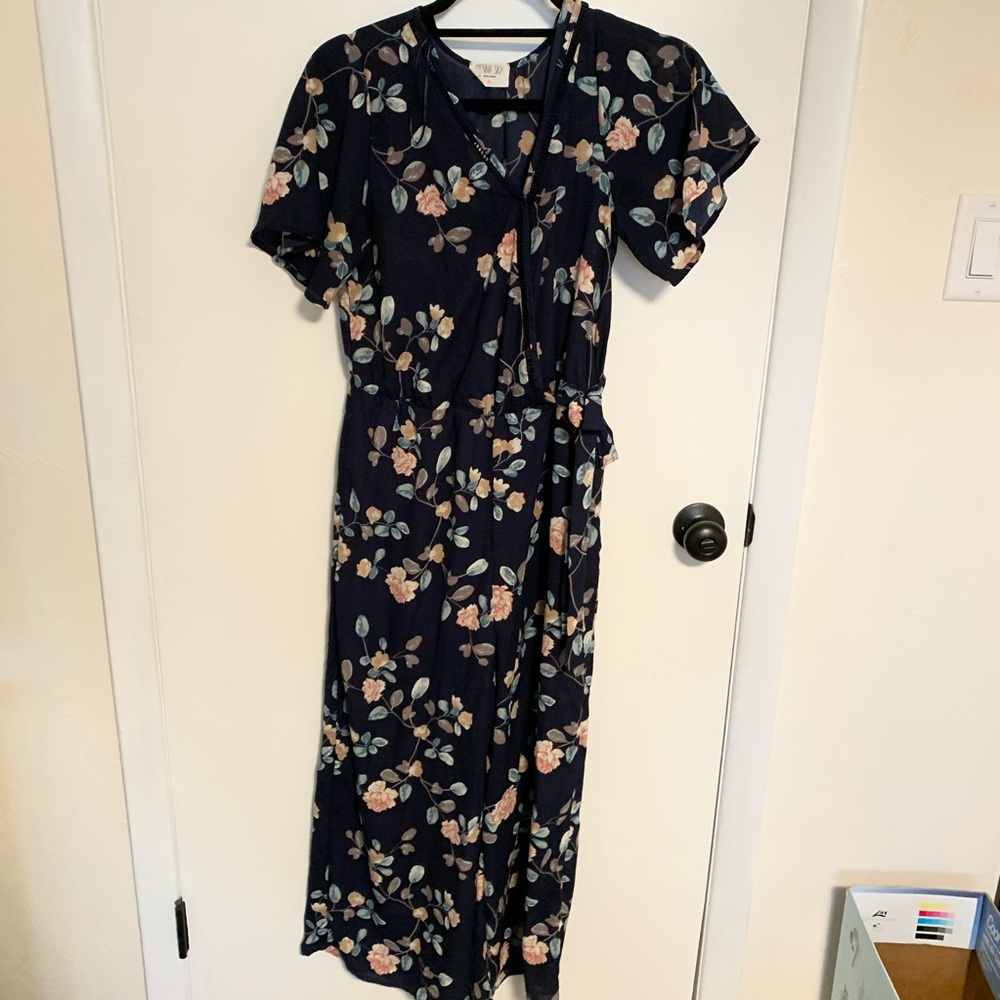 Sienna sky blue floral jumpsuit